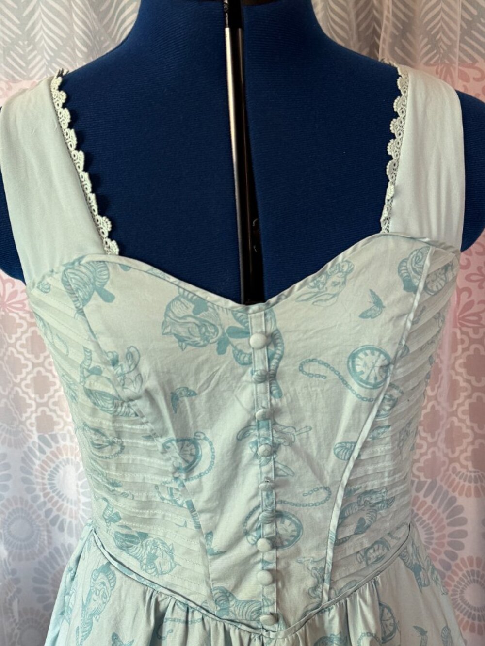 Size Large Hot Topic Disney Alice Through the Looking Glass Tea Party Dress - Picture 3 of 12
